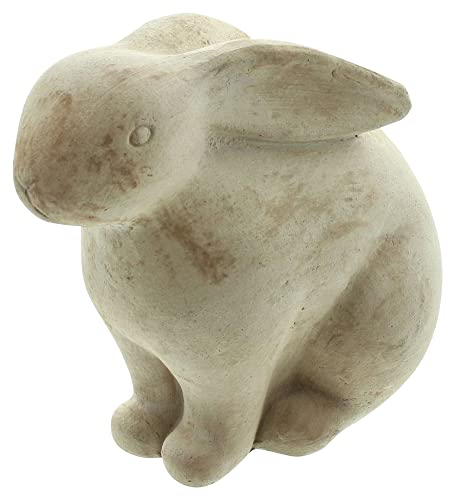 FRANK FLECHTWAREN Osterhase, Osterfigur, Gartenfigur, Dekofigur aus Terracotta, Hase Albert ca. 22 x 13 x 18 cm