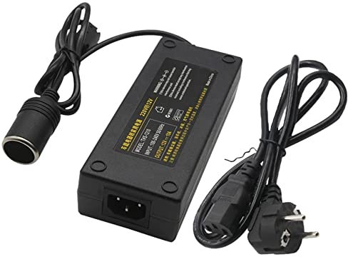 Peukerty Convertidor de Corriente de Coche de 12V 15A 160W 220V a 12V Convertidor de Adaptador de Corriente de Coche Convertidor de Encendedor de Cigarrillos para el Hogar Enchufe de la UE