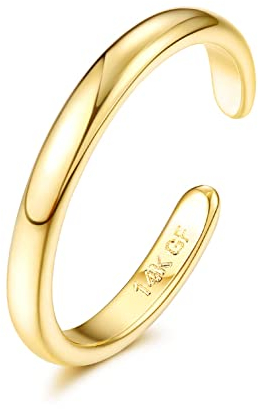 Jstyle Zehenringe für Damen, 14 Karat Gold, verstellbar, Zirkonia, Gänseblümchen, Blume, Sommer, Strand, Fußschmuck, 14 Karat Gold, Messing, Gold, Weiß, Zirkonia