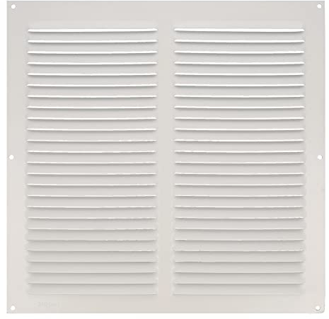Amig - Griglia Quadrata in Alluminio con Zanzariera | Griglie di Ventilazione per presa d'Aria | Ideale per Soffitto Cucina e Bagno | Dimensioni: 250 x 250 mm | Colore: Bianco