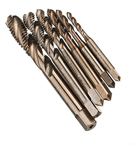 URPIZY M6 HSS-Co Cobalt M35 Maschinengewindebohrer, metrisches Gewindebohrer, rechts, Bohrwerkzeug