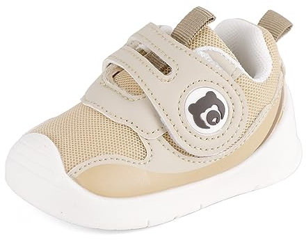 MK MATT KEELY Baby Schuhe Jungen Mädchen Lauflernschuhe Baby rutschfest Shoes with Weiche Sohle,Beige,EU22(CN19)