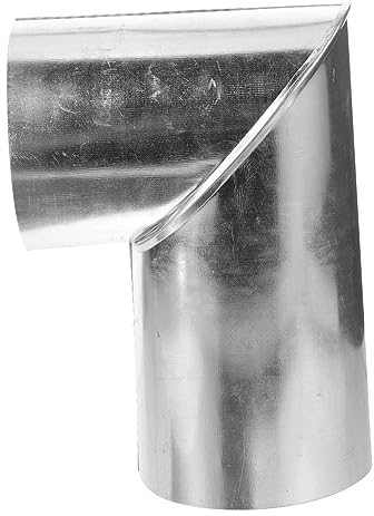 Amosfun Schornstein aus Edelstahl Ofenrohrkamin Zeltholzofen Heizung Ofenrohr Metallkamin für zu Hause Schornsteinabzüge aus Metall Luftkanal Zubehör Ellbogen flexibel gemahlener Topf