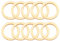 VILLCASE 100 Pièces Anneau Bois 4cm - Cercles Décoratifs En Bois Naturel - Rondes Anneaux À Peindre Pour Artisanat, Décoration Floral Et Projets DIY