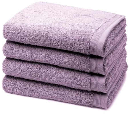 Möve - Superwuschel - 4 X Handtuch - im Set - Baumwolle (50 X 100cm Lilac)
