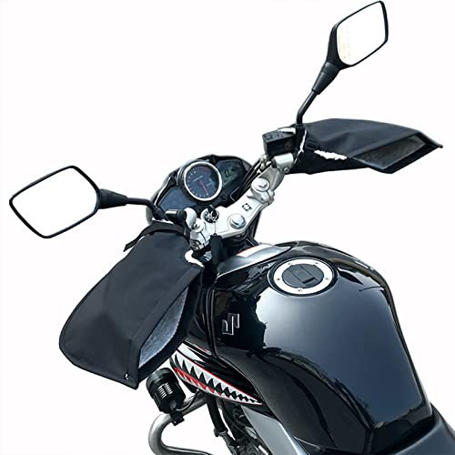 IBLUELOVER Manchon Couvercle Hiver épais pour Motocyclette, Vélo, Cyclisme, Scooter - Gants de Moto Imperméables, Chauffants, Coupe-Vent avec Guidon de Protection