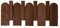 Jumuao Kleiderhaken wand, Vintage Garderobenleiste , Faltbarer Kleiderhaken Holz mit 4 Beweglichen Haken,Garderobenleiste Wand für Jacken, Mäntel, Hüte, Schals, Handtaschen (Walnuss Antik-4 Haken)