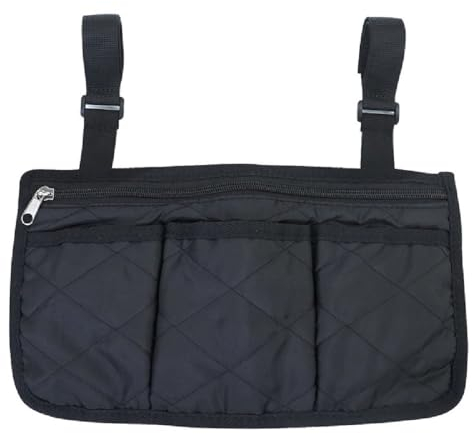 TNSRAY Sichere Aufbewahrungstasche für Rollstühle,Rollstuhlaufbewahrungstasche, Rollstühle Tasche für ältere Menschen Senioren, für die meisten Rollstühle, Rollatoren, Kinderwagen, Schwarz