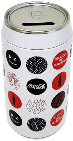 Dose Spardose Coca Cola aus Metall, geöffnet und wiederverwendbar, einmal leer des Inhalts (19x10 cm)