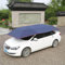ZIXIAOS Auto-Zelt, Vollautomatisch, Abdeckung, Tragbarer Auto-Schirmzelt, Beweglicher Carport, Gefalteter Auto-Schutz, Sonnenschutz, Uv-Schutz, Winddichter Unterstand Im Freien,NavyBlue-4.9 * 2.3m