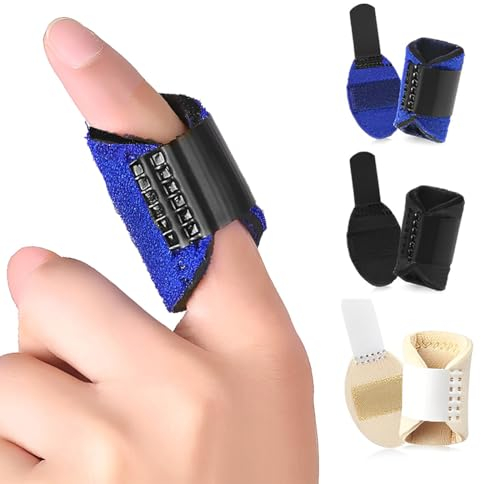 WUMZIRA 6 Stück Fingerschiene, Fingerbandage Stacksche Schiene Splint Fingerorthese Zur Ruhigstellung Schnappfinger Kapselriss, Verstellbare Fingerstütze, Geeignet