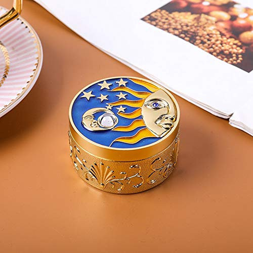 HAOHIZE Jewelry Storage Box, Vintage Jewelry Storage Box Case Craft Gift Ornament Trinket Vintage Case Craft Gift Ornament for Ring Necklace Earring (Gold Decor)