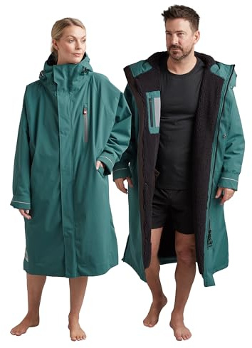 Red Original Premium EVO PRO Unisex Waterproof Dry Changing Robe, Extra Warm Lightweight Luxury 100% Recycled Material, B Corp Certified (Deep Teal, S)