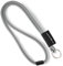 webbomb® Tubular Lanyard zweifarbiges Schlüsselband - rund weich und lang mit Sicherheitsverschluss und Schlüsselring als Schlüsselanhänger Key Chain für Ausweis Handy Schlüssel (dunkelgrau)