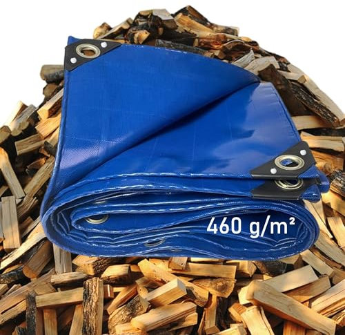 LDQBF Abdeckplane aus LKW Planenstoff,1x3.5m 460g/m² PVC tarp Gewebeplane Plane Schutzplane Industrie Schutzplane reißfest UV-beständig für Gartenbereich Brennholz Boot LKW Blau