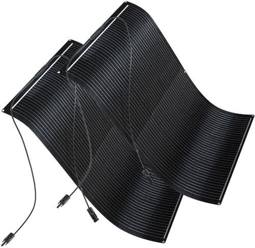 Pannello solare flessibile 300 W, 12 V, monocristallino, nero, con cavo MC4, per batterie 12 V, balcone, fotovoltaico, modulo PV