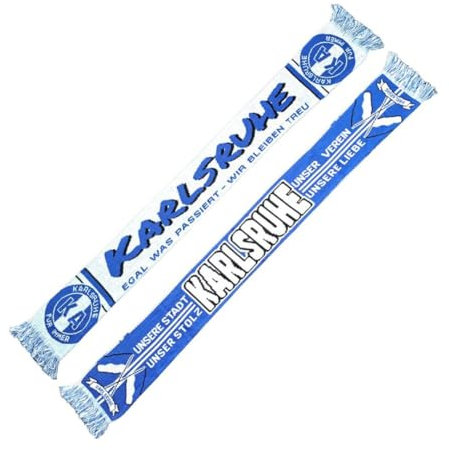 Karlsruhe Schal - Egal was passiert, blau-weiss, Fussball, 1894, Fanschal, Strickschal