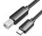 Supoion Cavo da tipo C a USB 2.0 per stampante, lunghezza 50/100/150/200/300 cm, cavo di stampa ad alta velocità per telefoni e computer portatili