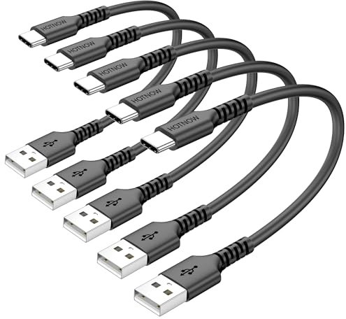 HOTNOW Câble USB C 15cm 5 pièces, câble de chargeur USB C court, compatible avec iPhone 15/16, alimentation mobile et périphériques USB type C