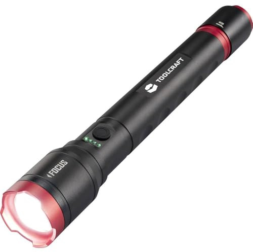 Toolcraft TO-9927687 Handlampe verstellbar, Einstellbare Punktgröße, mit Stroboskopmodus, mit USB-Schnittstelle Li-Ione