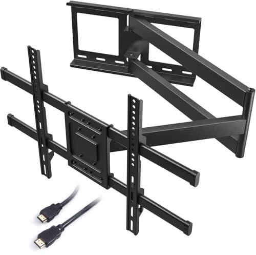 Supporto TV Parete con Braccio Articolato Extra Lungo 1040 mm per Schermi LCD/LED/OLED da 32-75 Pollici fino a 60 kg, Inclinabile, Orientabile e Rotabile, Max VESA 600 x 400 mm