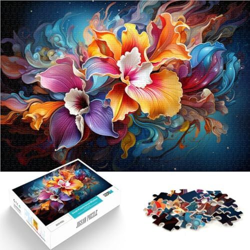 Puzzle 1000 Teile für Erwachsene Orchideen Dekomprimierendes intellektuelles Lernspielzeug EIN Kunstwerk für Teenager ab 14 Jahren 26x38cm