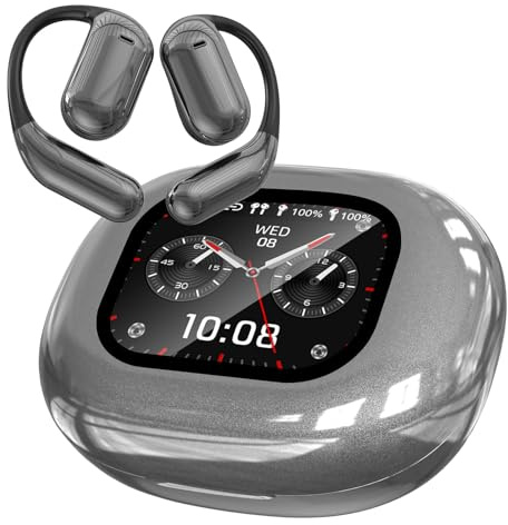 Zhwidnerso Translation Earbuds Real Time, AI Translator Earbuds, Wireless Bluetooth 5.4 Headphones Translator, Earhooks, 144 Languages, IPX6 Waterproof for Travel, Learning, Business Trip(Grey)