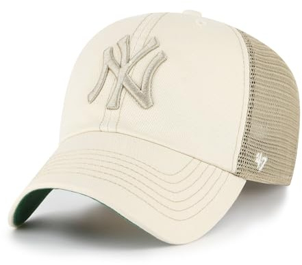 47 New York Yankees MLB Clean Up Trawler Hellbeige Verstellbare Trucker Cap One-Size