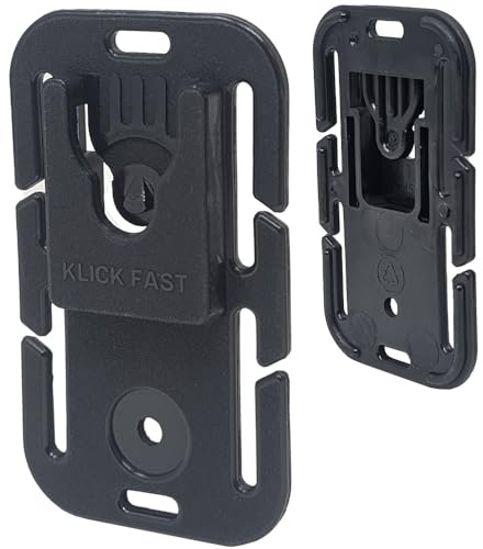 Klick Fast MOLLE System Dock Klickfast Secure Rotating Locking System Click Fast For Use With Cross Webbing Straps for Torch, Radio, Walkie Talkie