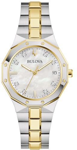 Bulova Women's Analogue Quartz Watch with Stainless Steel Strap 98P234