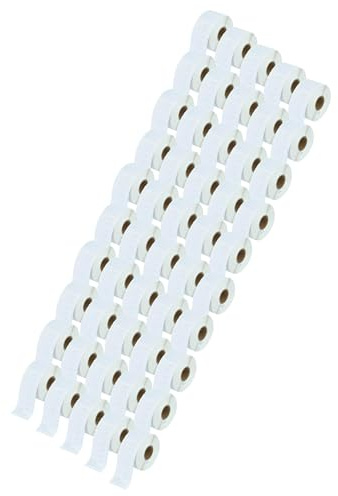 vhbw 50x Etiketten-Rolle 36mm x 89mm (260 Etiketten) Ersatz für Dymo 99012 für Etiketten-Drucker Weiß