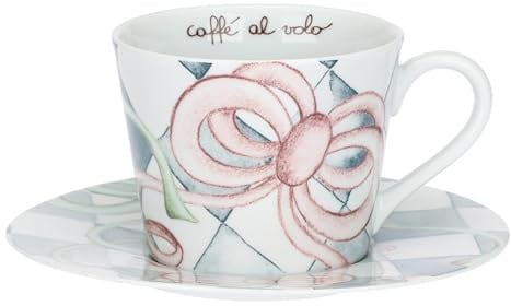 THUN - Tazza colazione con piattino in porcellana Incanto di Pasqua - Porcellana,tazza/Tasse/cup 8,5x11 cm; piattino/Teller/saucer ⌀ 19 cm