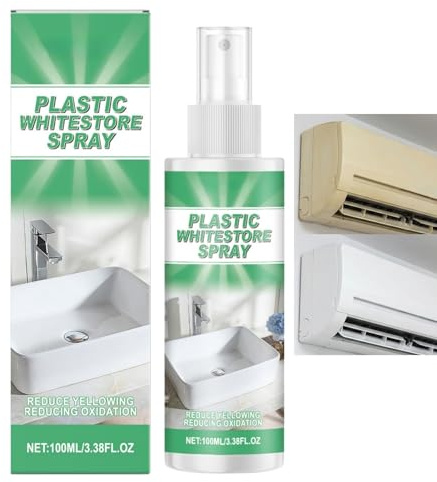 100ml Plastic Yellowing Remover,Multi-Purpose Plastic Cleaner & Restorer,Stubborn Stains Cleaner for Toilet Seat,Appliances and Walls,Fast Acting Surface Cleaner for Plastic,Easy Home Use