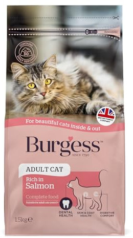 Burgess Adult Cat Food Rich in Scottish Salmon 1.5kg (pack of 2)