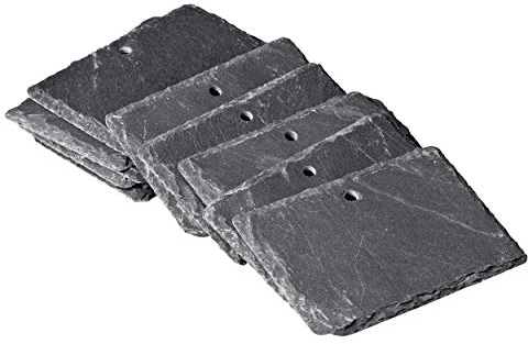 GardenMate® 10er Set Schilder aus Schiefer 10x7cm - Stil naturell