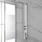Colonna Doccia Slim in Acciaio Inox Cromo, 140x20 cm, 3 Funzioni con Finitura a Specchio