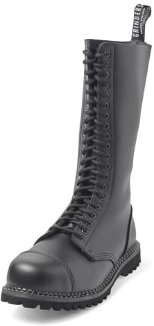 Grinders King 2015 Uomo Stivali con Punta in Acciaio, Nero, Taglia 44