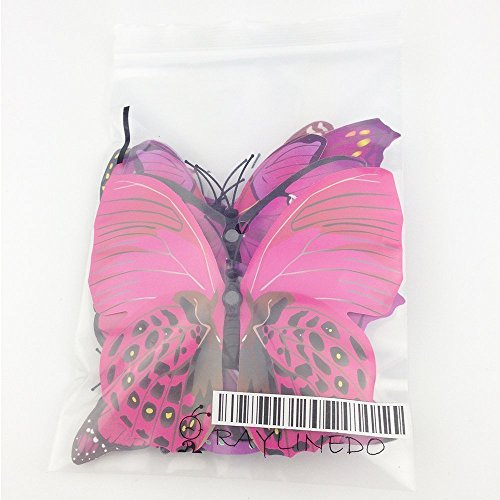 12 Stück, 3D Sticker, Aufkleber, Schmetterling, Lila Und Basteln DIY Wandsticker, Schmetterlinge