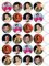 24x Harry Cake Toppers Style 2 1.5 (3.8cm) PRE-CUT PREMIUM RICE PAPER Edible Cake Toppers