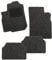 CarFashion BasicRips C03 | Auto Fussmatte in schwarz meliert | Automatte | schwarzer Trittschutz | Schwarze Hochglanz Kettelung | Auto Fussmatten Set ohne Mattenhalter, 4-teilig