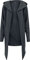 URBAN CLASSICS Uomo Cardigan Giacca Cappuccio, Maglione Manica Lunga, Invernale Asimmetrico, 100% Cotone, Stile Casual, Colore: carbone, Taglia: M