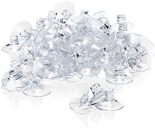 com-four® 80x ventouse avec passe-câble pour guirlandes lumineuses et décoration de fenêtre - boutons de fenêtre solides pour fixation de fenêtre pour Noël, Pâques, automne, Nouvel An