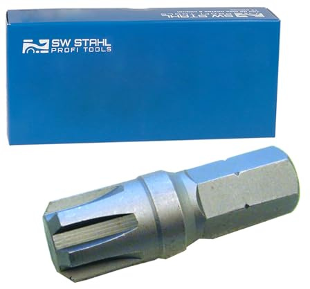 SW STAHL Schraubendrehbit, 3/8, RB-Profil, 7 04425K7 | Robuster Bit-Einsatz aus Chrom-Vanadium für Innenkeilprofil, brüniert gegen Korrosion, ideal für Ratschen-Systeme.