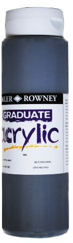 Daler-Rowney Graduate Peinture acrylique en bouteille Gris neutre 500 ml