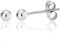 KEZEF Boucles d'oreilles à tige en argent sterling 925 pour femmes - Boucles d'oreilles à tige moyennes légères hypoallergéniques pour femmes | Boucles d'oreilles à boule de 2 mm