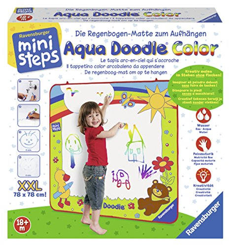 Ravensburger ministeps Aqua Doodle XXL Color - 04493 / Malmatte zum Aufhängen für kreativen Malspaß ab 18 Monate - ohne Flecken auf Wänden