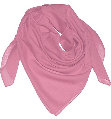 Harrys-Collection Damen Herren Baumwolltuch in vielen Farben 100 x 100 cm, Größen:Einheitsgröße, Farben:rose
