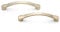 Shower Part Gold Shower Door Handle, 140mm Center of Fixing Holes, Chrome Plated Plastic, Replacement Part, 1x