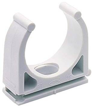 fischer - Clip Ft 40. Clip o abrazadera de pvc para la fijación de cables. (100 unidades)
