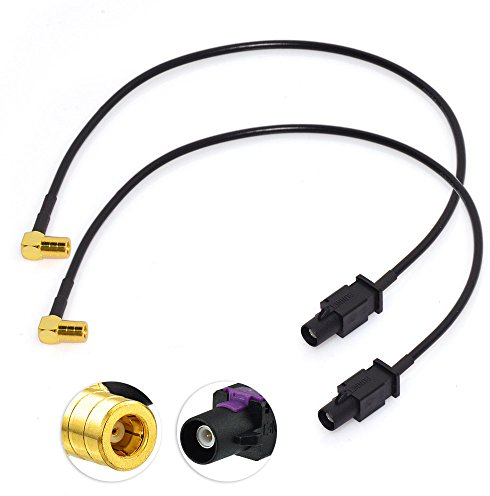 Eightwood SMB Fakra Kabel SMB Right Angle Plug auf Fakra A Male DAB Antenne Kabel RG174 30cm 12inch 2 Stücke für Ham Radio MEHRWEG